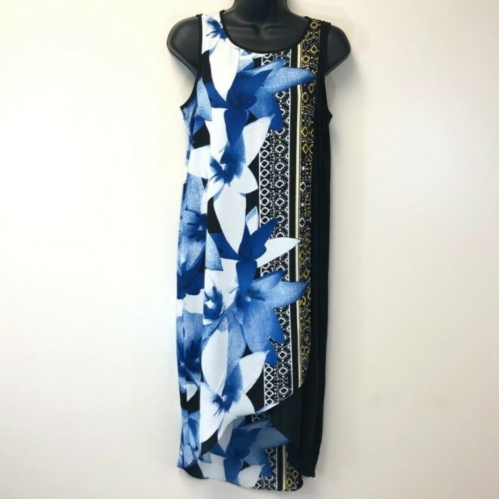 Bar III Tulip Hem Shift Dress Sleeveless Floral S - Picture 1 of 8